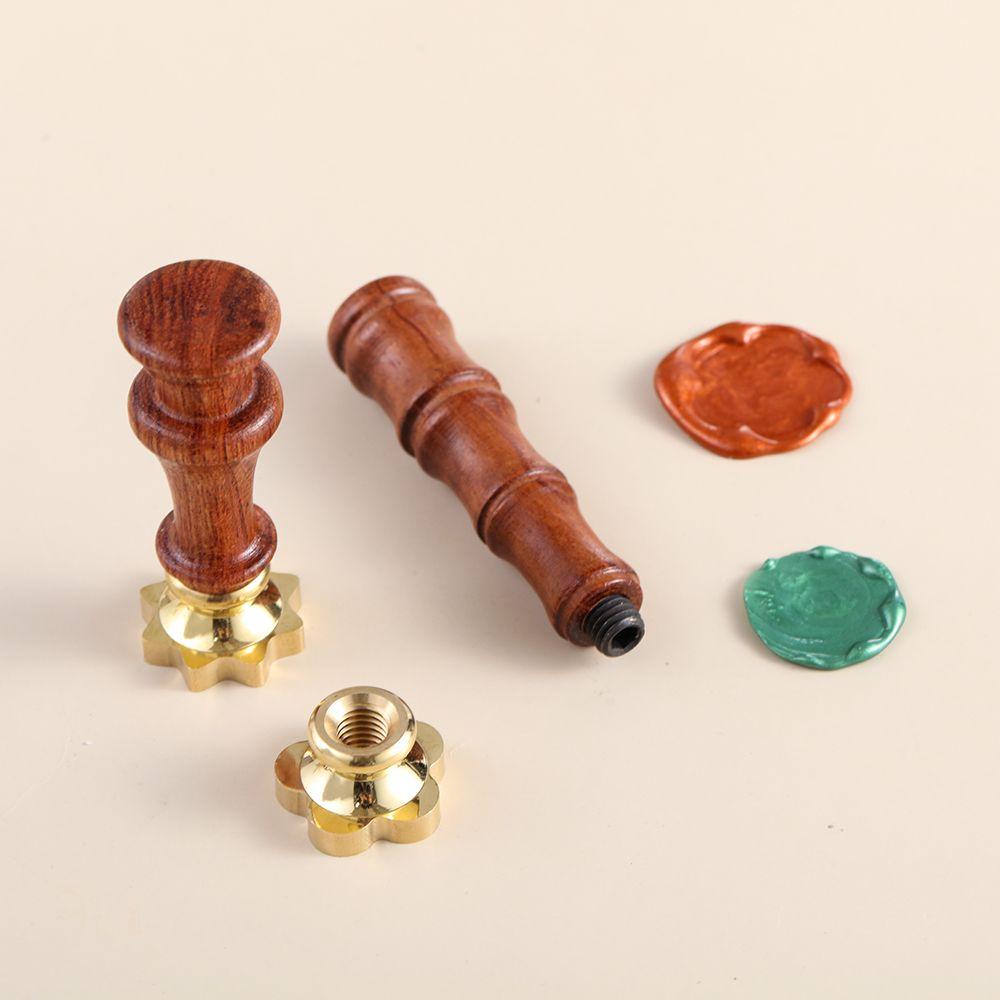 Christmas Card Wedding Invitation Seals Stamps Round Scrapbooking Merry Christmas Wax Sealing Stamp Wax Copper Head Paint Seal