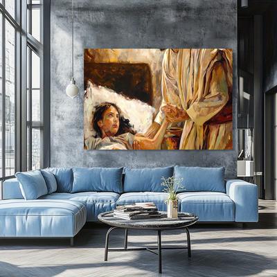 Jesus Is the Healer's Decorative Painting Wall Art Wall Decor Picture Canvas Print Christian Poster Painting  Home Living Room Bedroom Decoration