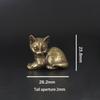 Retro Small Cat Brass Metal Statue Ornament Animal Figurines Figurine House Decoration Office Desktop Ornaments Mini Statue