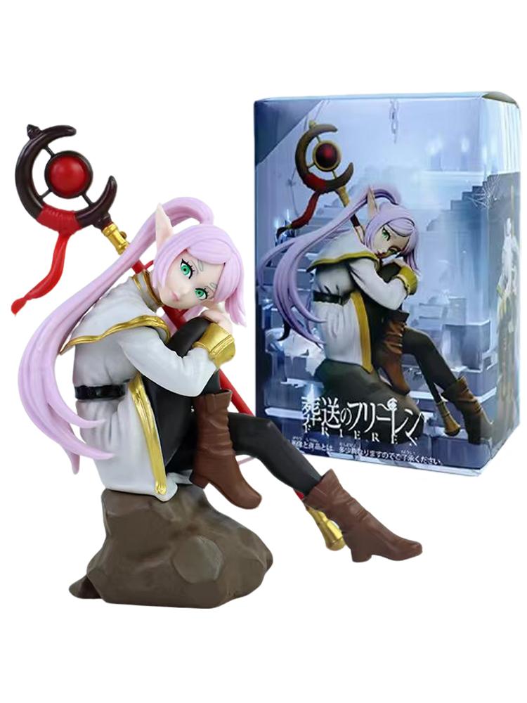 13-21cm Frieren Figure Frieren At The Funeral Figures Super Kawaii Cartoon Action Pvc Statue Cute Models Collection Dolls Gifts