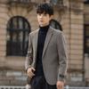 Autumn and Winter Thick Woolen Suit Casual Retro Dark Gray Fashion Single West Business Slim Fit Non-ironing Advanced Sense