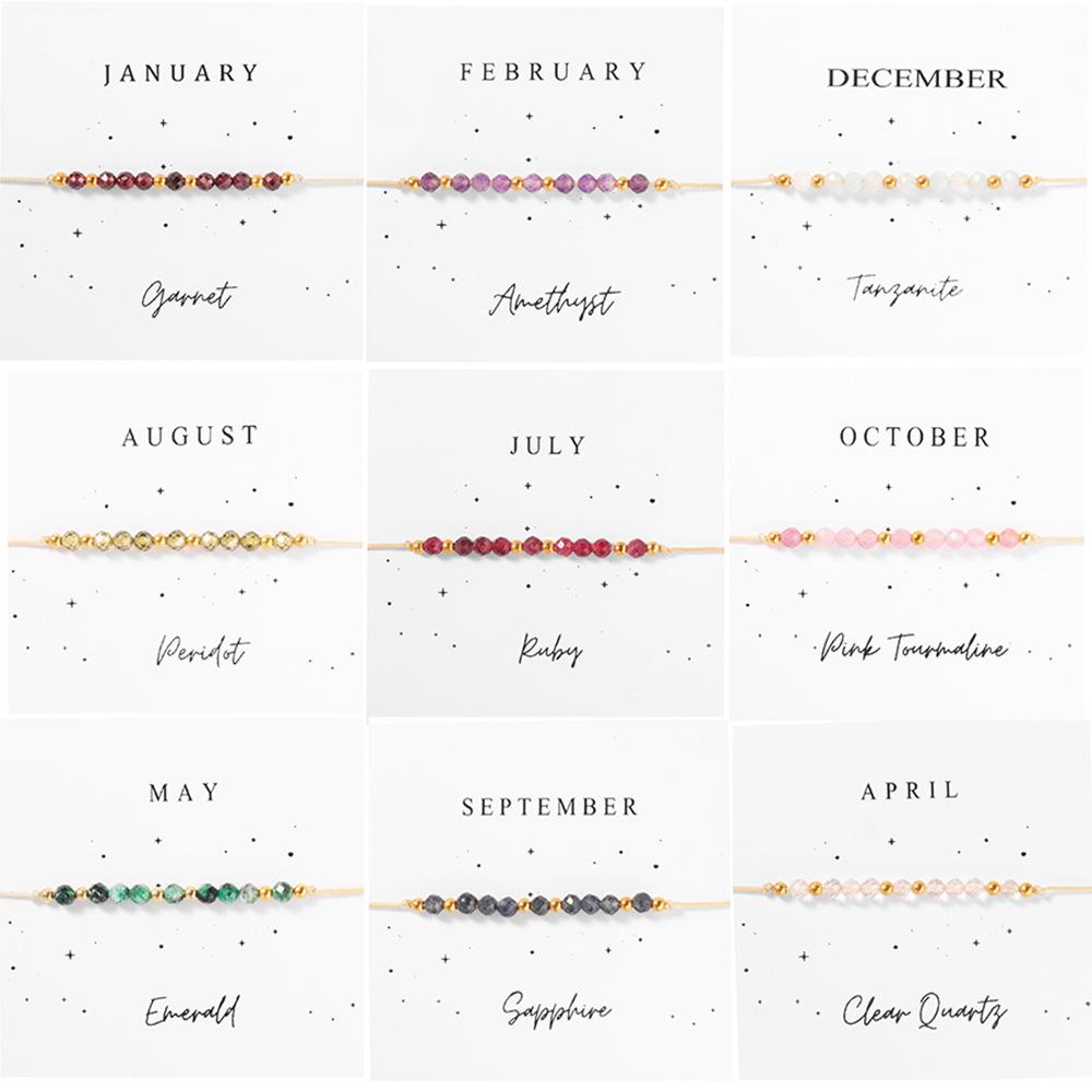 Festive Gifts Multicolor Faceted Stone Beaded Bracelet Set Delicate Fashion Jewelry for Women Daily Wear Simple Versatile Accessory