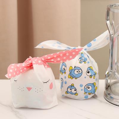 10PCS Snack Decoration Storage Pocket Bunny Ear Biscuit Package Rabbit Cookie Bags Easter Rabbit Candy Bag