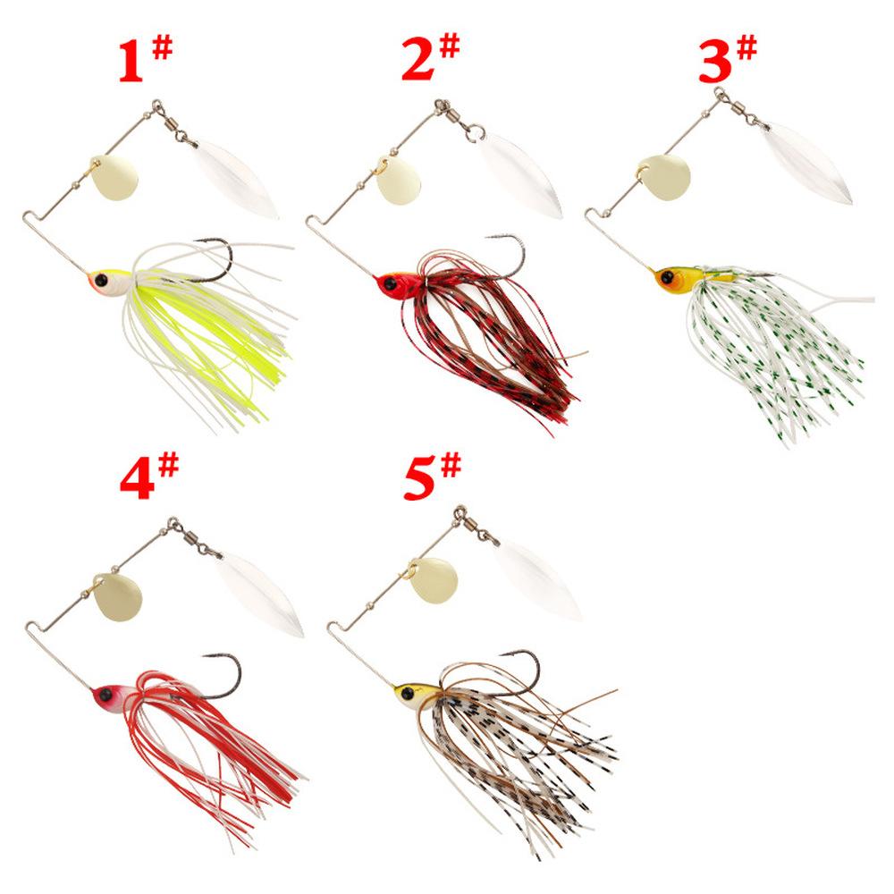 1PCS Rotating Metal Fishing Lure Five-color Composite Rotating Sequin 10.5g Perch Catfish Bait Light Sea Fishing Fishing Gear