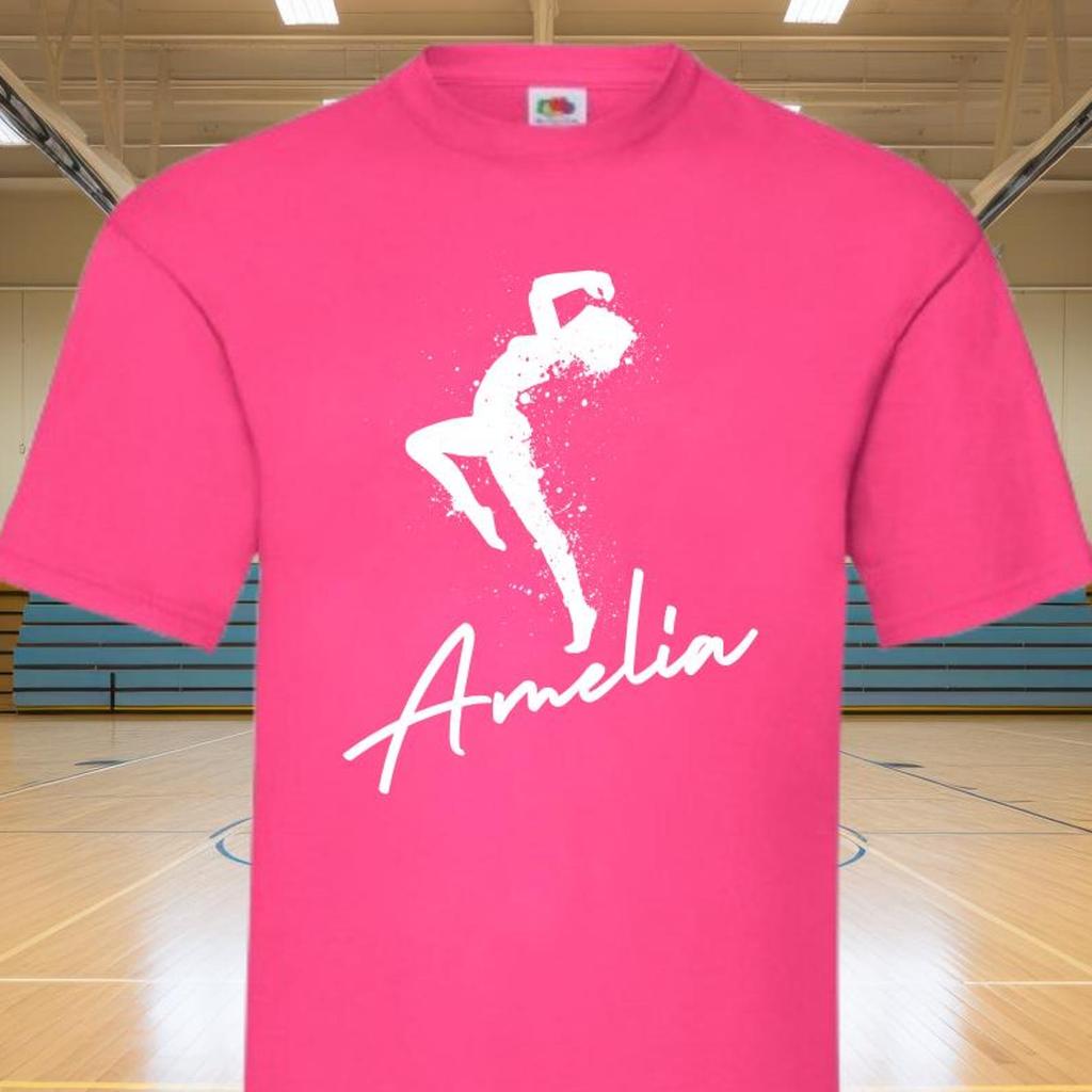 Girl's Personalised Dance T-Shirt, Dancer Gift for Birthday or Christmas