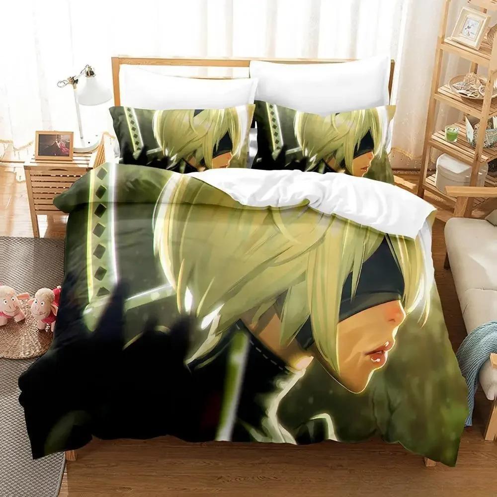 Nier Automata Bedding Set Single Twin Full Queen King Size Bed Set Adult Kid Bedroom Duvet Cover Sets 3D Anime Bed Sheet Set
