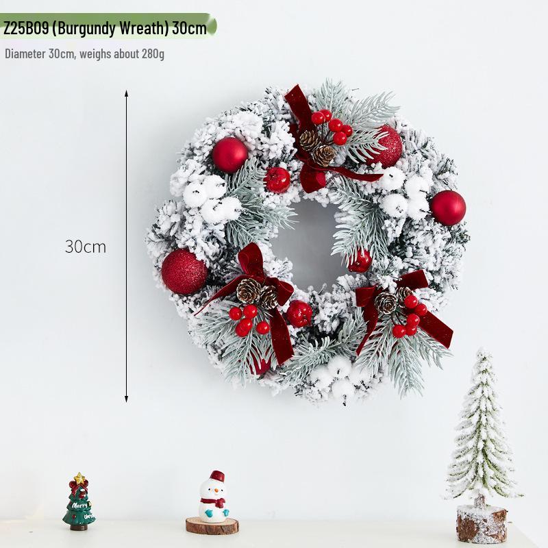 Luminous Christmas Wreath: Festive Door & Wall Decoration for Bar & Mall Scenes