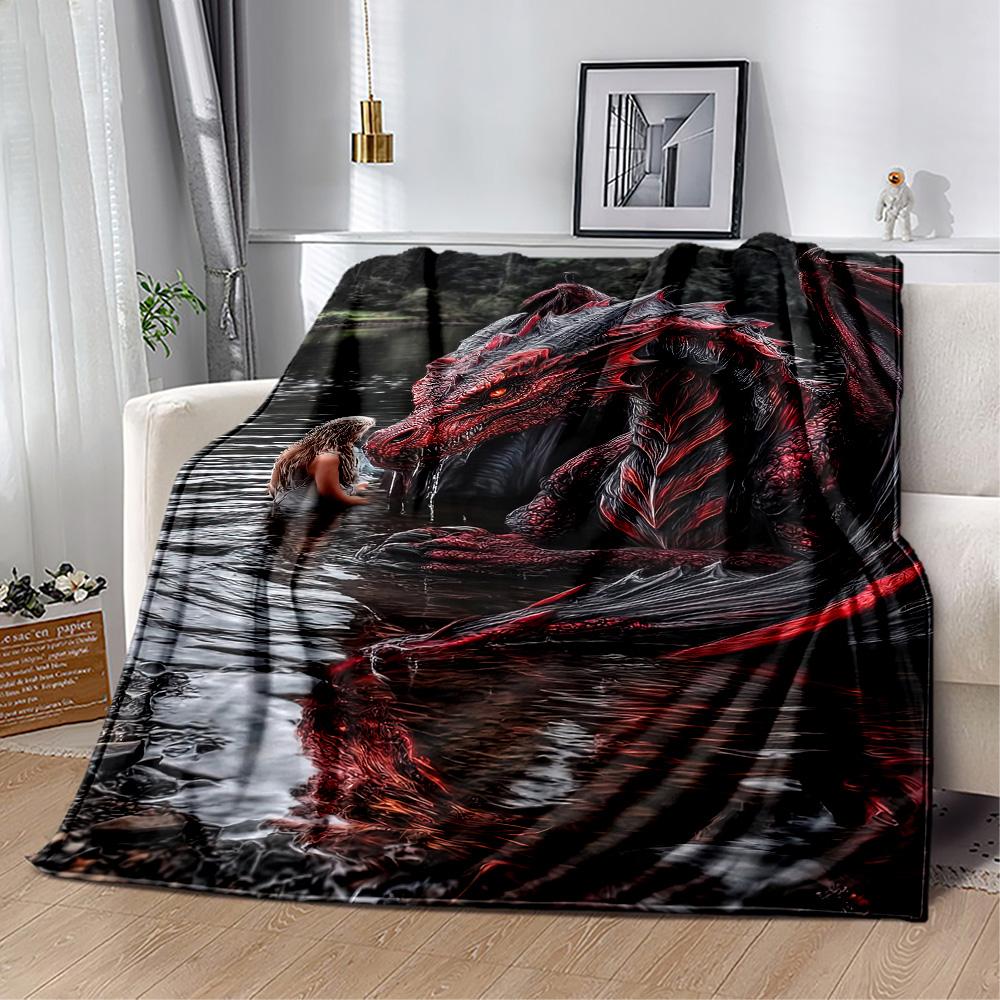 Gothic Style Blanket Soft Warm Cozy Perfect for Chair Bedding Livingroom for All Seasons Playful Design Gift for Travel Home Birthdays