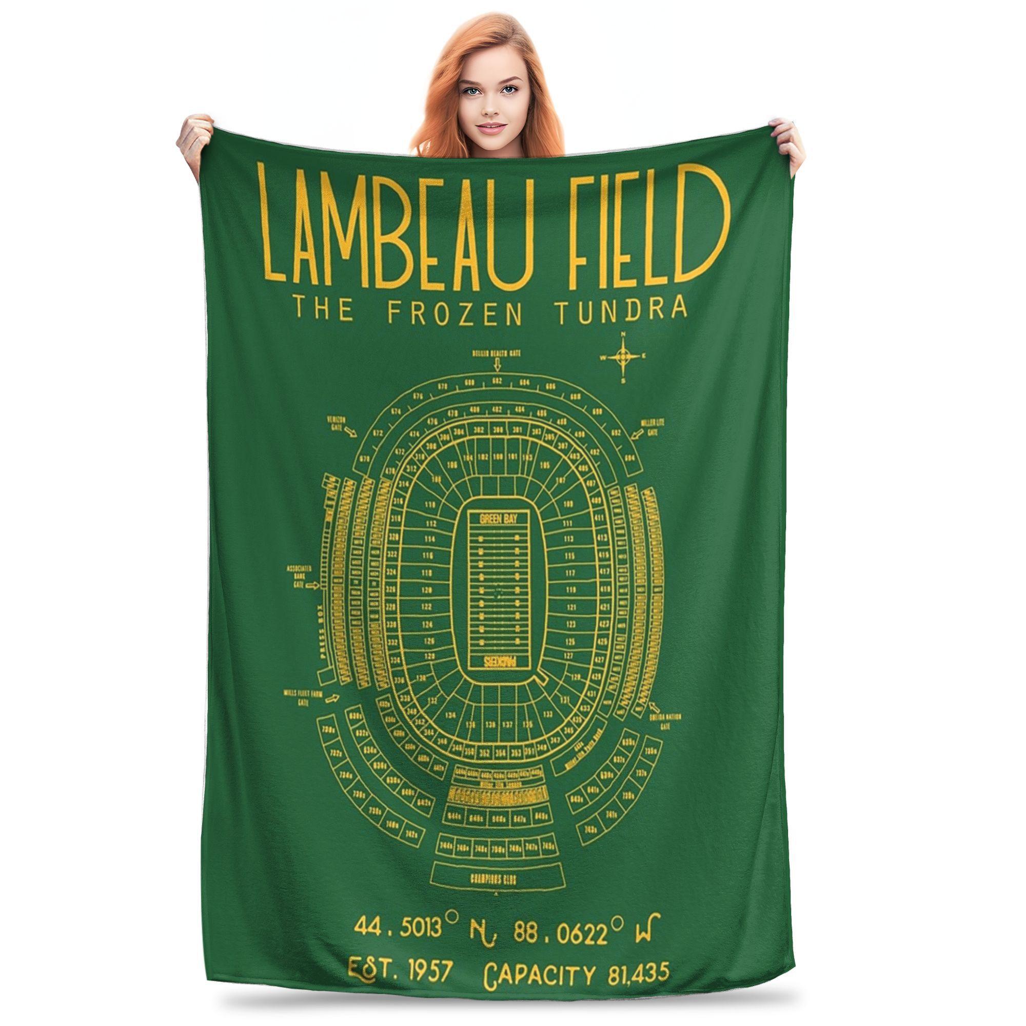 Пледы Green Bay Packers Lambeau Field Мягкий Теплый Фланелевый Плед Постельное белье для Кровати Гостиной Пикника Путешествия Дома 30x40in