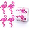 500Pcs Summer Flamingo Stickers Pink Flamingo Holographic Stickers Roll Adhesive Paper Decals for Water Bottles Scrapbook Summer Party Decor