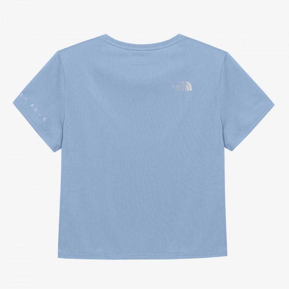 [north Face Official] Nt7ur35m White Label Women S Ventrun Short Sleeve Round Tee Powder Blue