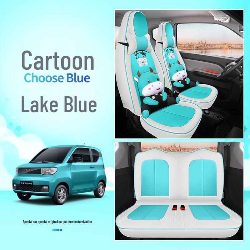 All-Season Leather Seat Cover for Wuling Hongguang MINI, Customized Fit with Original Car Texture