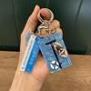 Swimming Girl Cute Handmade Keychain Blue Pool Board Pendant Lovely Summer Decor for Backpack Luggage Accessory