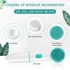 2 in 1 Portable Face Massager Cleaning Brush Sonic Electric Silicone Facial Cleansing Brush Silicone Abs Multifunction