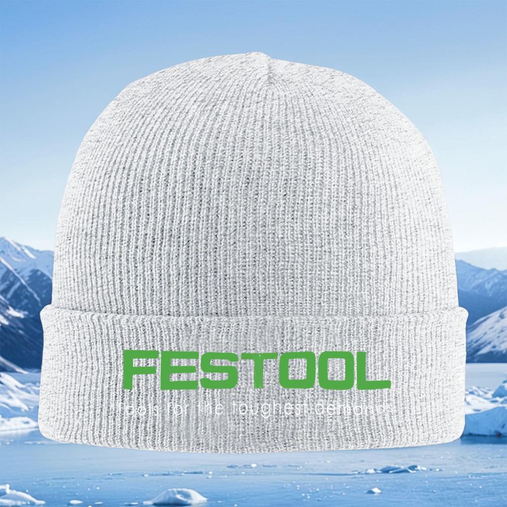 Green words brand tough demands tools Men Women Unisex Knitted Hat Beanie Pullover Cap Winter Thermal Warm Christmas Outdoor Cyc
