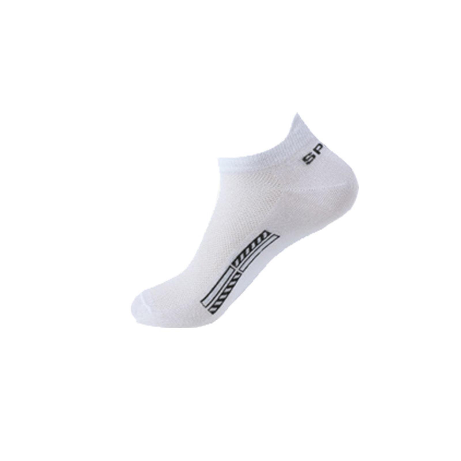 

Men s Breathable Mesh Short Socks Lightweight Ankle Socks with Elastic Cuff for Daily Wear and Sports Activities One Size білий