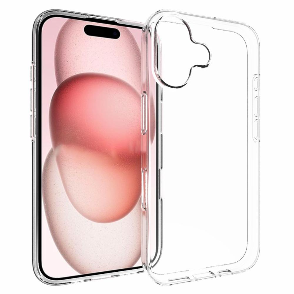 

For iPhone 16 Non-Slip TPU Phone Case Watermark-Free Glossy Anti-Scratch Clear Phone Cover