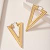 Once Pair, Wind Metal Exaggerated Metal Exaggerated Temperament Geometric Triangle Fashion Simple Long Earrings