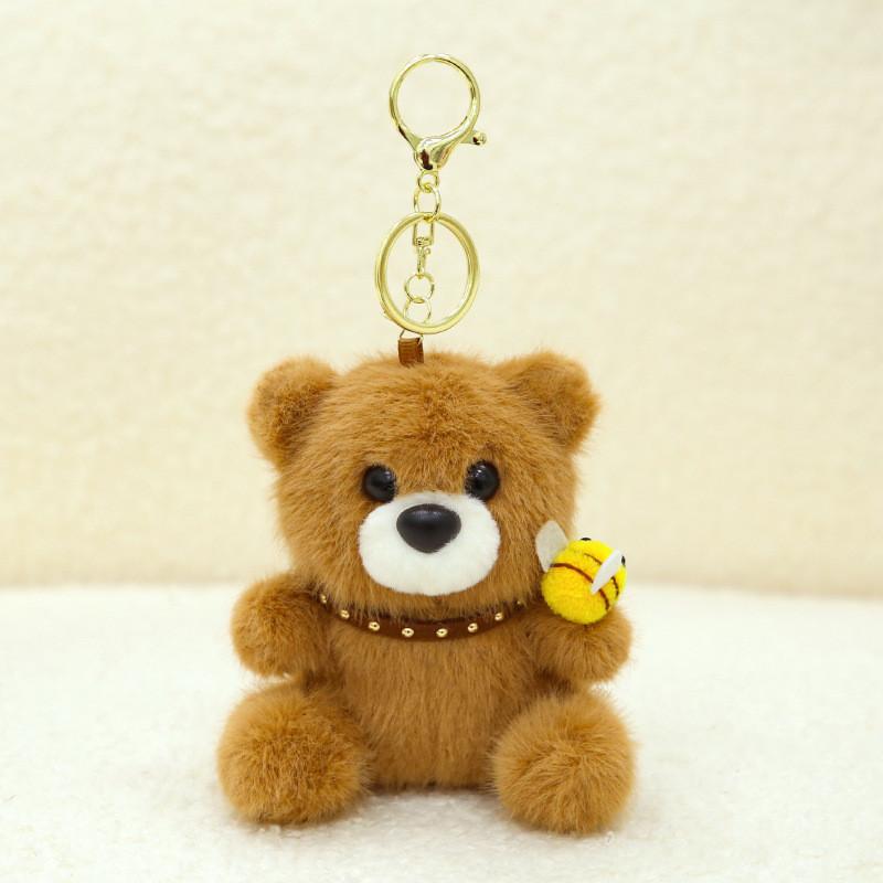 Plush Bear Cute Pendant Keychain Accessory Stuffed Doll Decoration Kids Gift