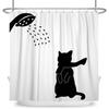 Funny Cat Shower Curtain Cartoon Cute Cats Dog Kids Shower Curtain for Bathroom Waterproof Polyester Home Decor Shower Curtains