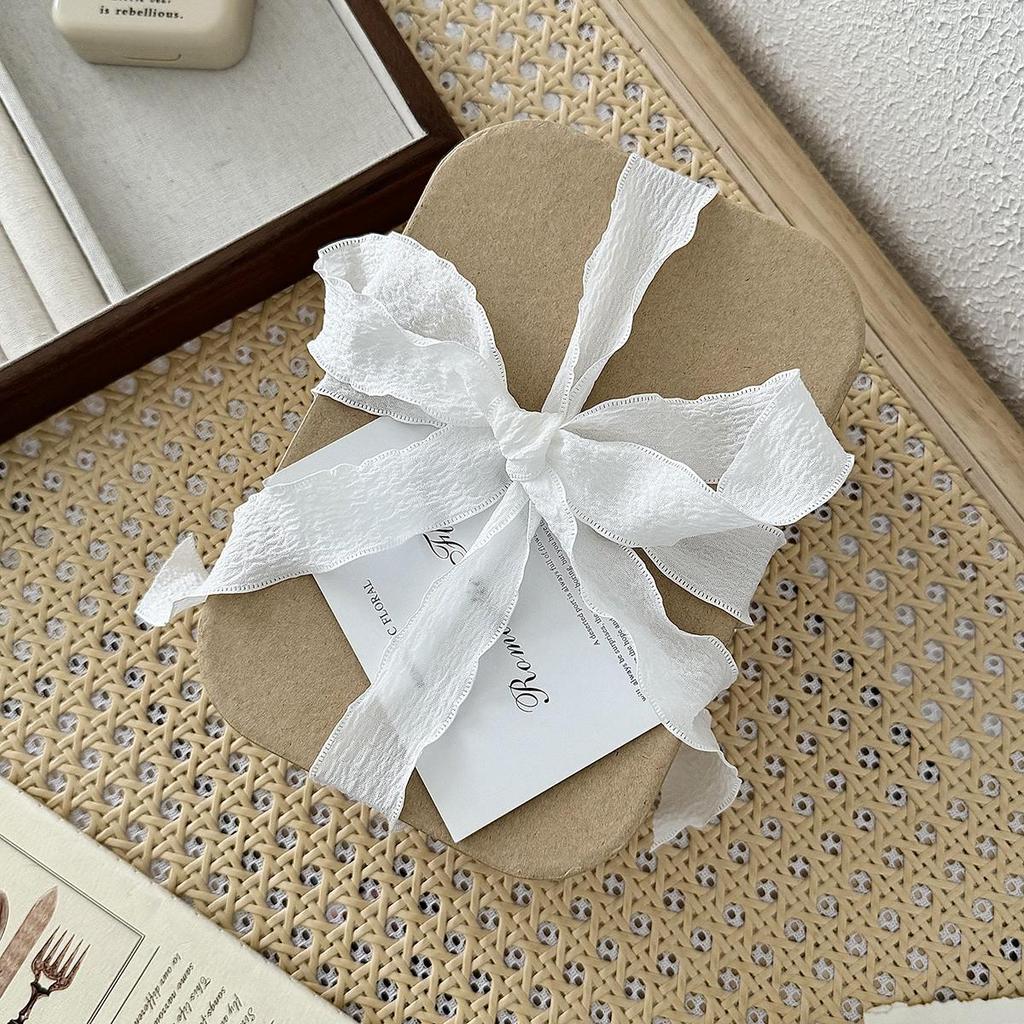 Crinkled Silk Ribbon: Floral Decorative Wrapping Tape