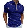 Modern Short Sleeve Striped Polo Shirt, Casual & Versatile for Daily Wear