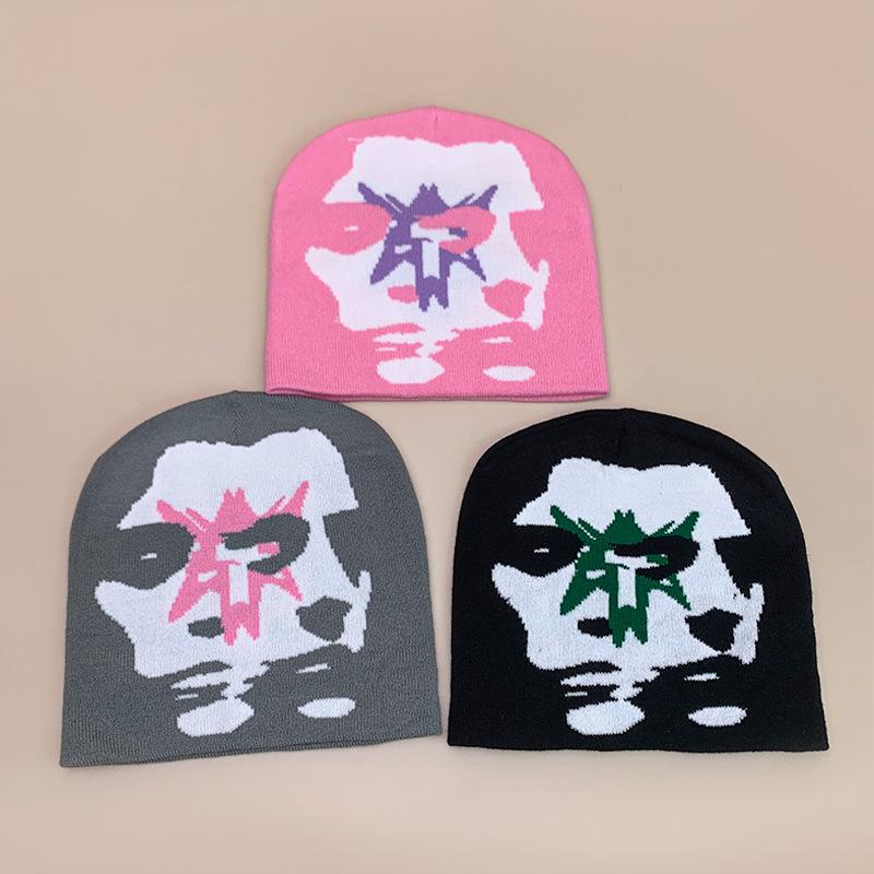 Niche Double Face Color Matching Knitted Hat Men And Women Warm Personality Hip Hop Street Pullover Hat