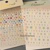 3D Embossed Macaron Heart & Star Nail Stickers - Cute Japanese Girly Design
