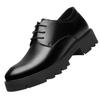 Spring Men's Genuine Leather Breathable Business Shoes - British Formal, Thick Sole, Height-Increasing, All-Match Korean Style