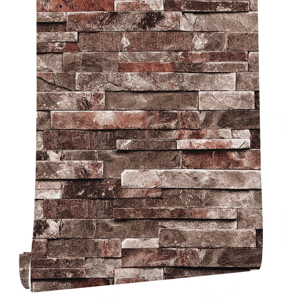 Stone Peel and Stick Wallpaper Decoration Stone Wallpaper Self-Adhesive Wall Paper for Home Decor TV Wall Easy To Peel Stick