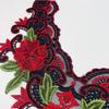 3D Embroidered Sewing On Patches Hollowed Out Detachable Rose Flower Patch Sticker Floral Embroidered Fabric Applique