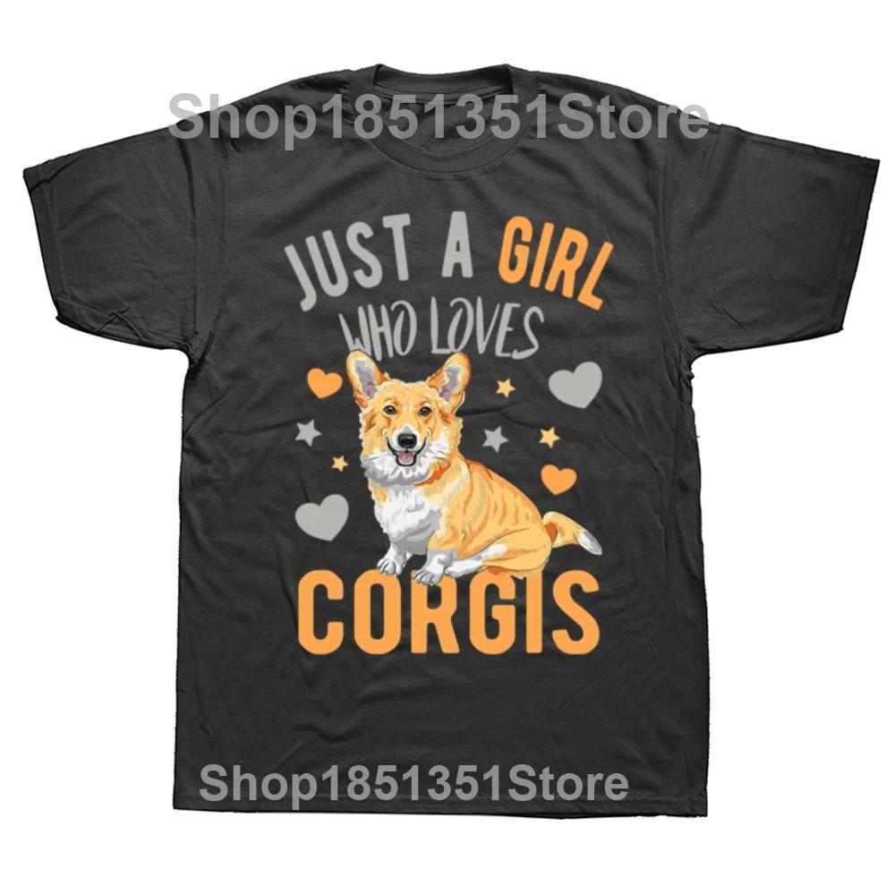 

Summer New Vintage Just A Girl Who Loves Corgis Funny Corgi Funny Corgi Dog Lover Gifts T-Shirt Graphic T Shirt Harajuku 4XL