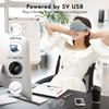 HiiPeak USB Typ-C Elektrisch Beheizte Augenmaske, Ultraleicht, Temperaturregelung, Zeiteinstellung, Druckfrei, Lichtblockierend, Schlaf, Reise, Geschäft