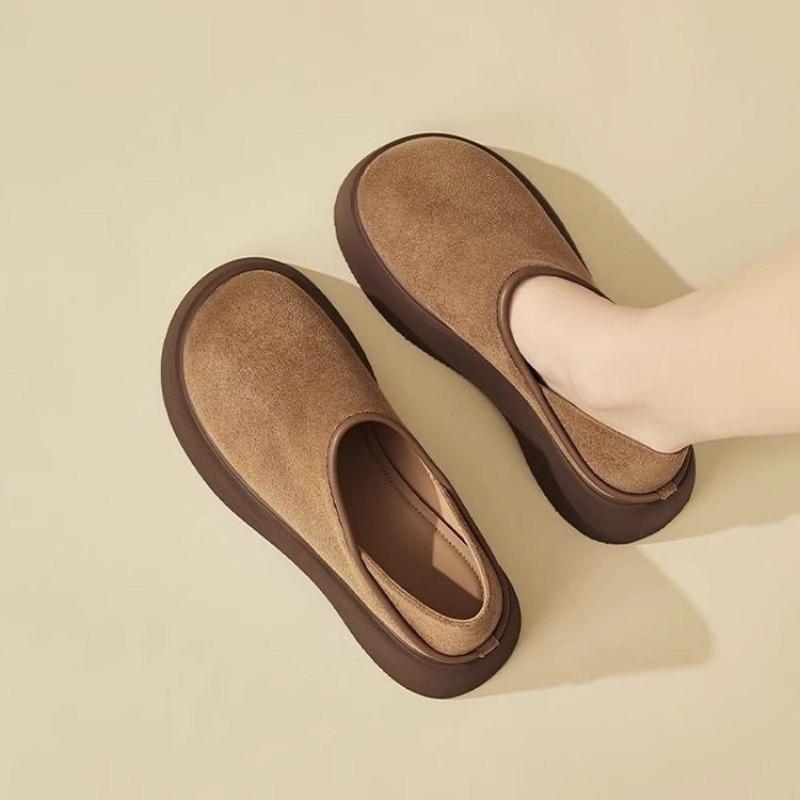 New Autumn Suede Muffin Women's Platform Single Shoes Increase Height and Match Fashion Women's Shoes