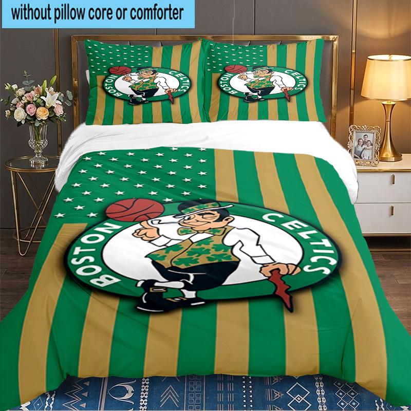 Celtics Logo 3pcs Bedding Set,Including 1pc Duvet Cover And 2pcs Pillowcases Perfect Gift for Christmas,Ideal for Bedroom, Dormitory