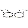 Trendy Couple Bracelet Cute Cat Charm Designed Bangle Adjustable Woven Rope