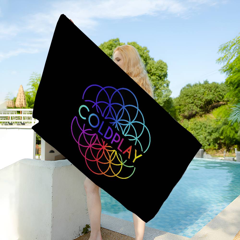 Известный винтажный пляжный полотенце из микрофибры для группы C-Coldplay, впитывающее, быстросохнущее, мягкое, для йоги, плавания, альпинизма