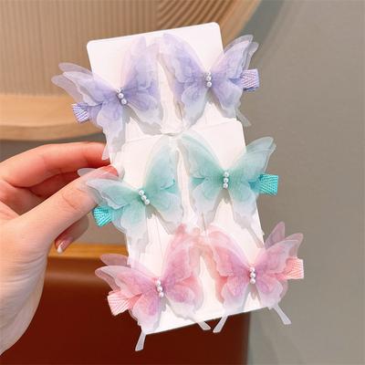 Super Fairy Butterfly Hairpin Kids Hair Accessories Girl Baby Cute Headwear Hairpin Little Girl Bangs Side Clip Headwear