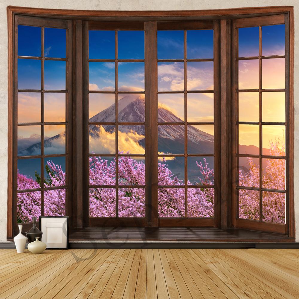 Window Scenery Decoration Tapestry Hippie Wall Bohemian Style   Bedroom Dormitory