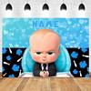 Boss Baby Thema Achtergrond Meisje Jongen Verjaardagsfeest Kinderkamer Decoratie Fotografie Achtergrond Gepersonaliseerd Naam Poster Banner