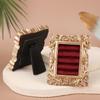 Retro Square Ring Earring Display Stand Jewelry Showcase Storage Tray Shop Window Decoration Photography Background Props