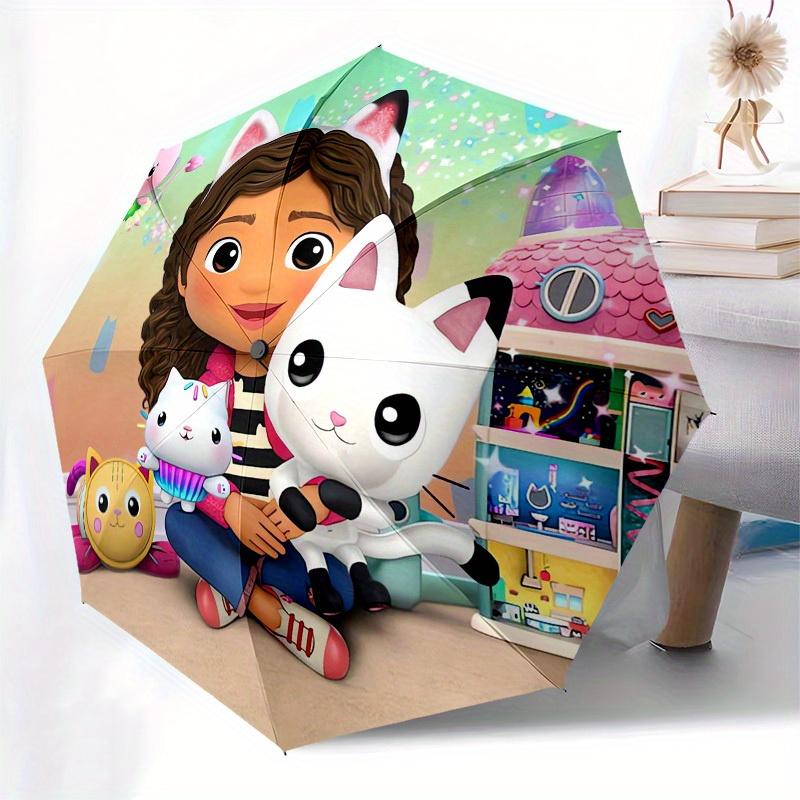 1pc gabby's Cat Friendship Themed High-quality Umbrella,Automatic Opening and Closing Umbrella,Multi-functional Umbrella G0811355