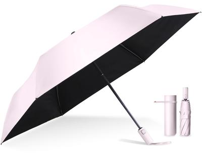 Opvouwbare parasol Lichtgewicht, UV-werend (100%) (lichtroze)