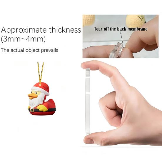 2025 Duck Advent Calendar 24 Days Acrylic Ornaments Christmas Countdown Box