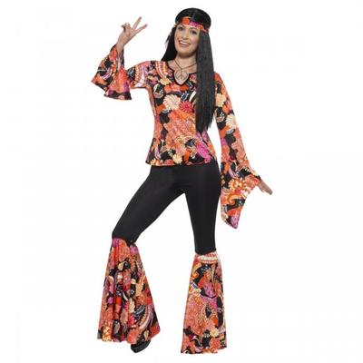 Smiffys Conjunto de fantasias Willow The Hippie para mulheres/senhoras