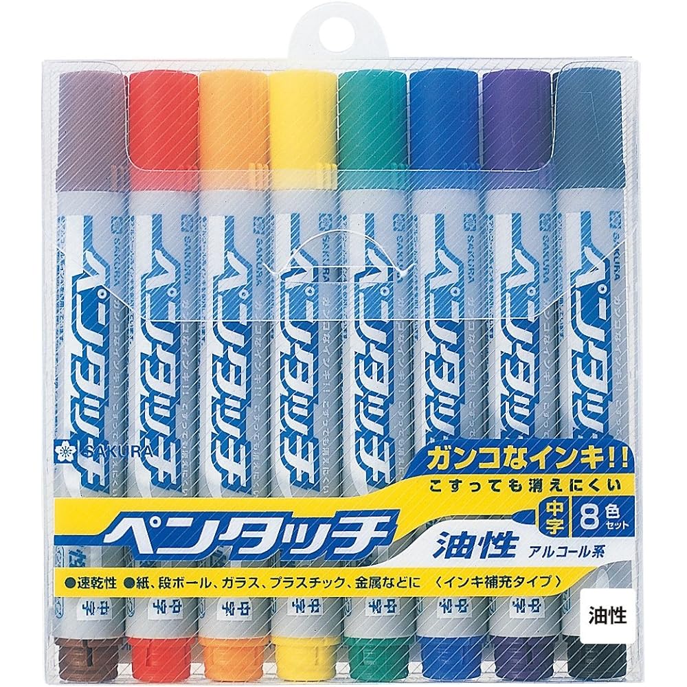

Sakura Cray-Pas Pentouch Oil-Based Marker Set 8 Colors Medium Tip
