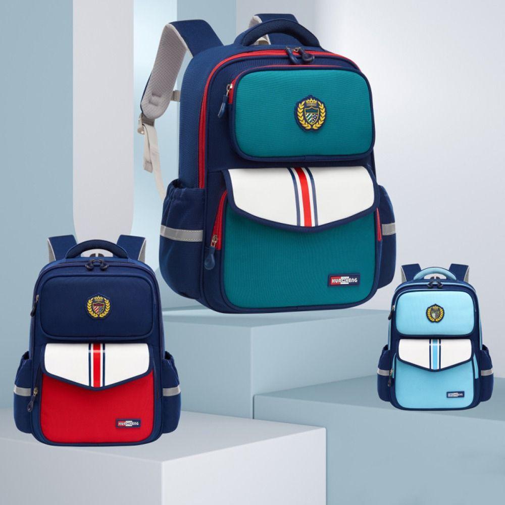 

Large Capacity Kids Backpack Oxford Casual Shoulder Backpack Stationery Primary Book Bag Student S красный