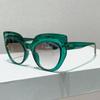 Retro UV400 Cateye Sunglasses Oversized Black Frame Women Summer Shades Female Fashion Glasses