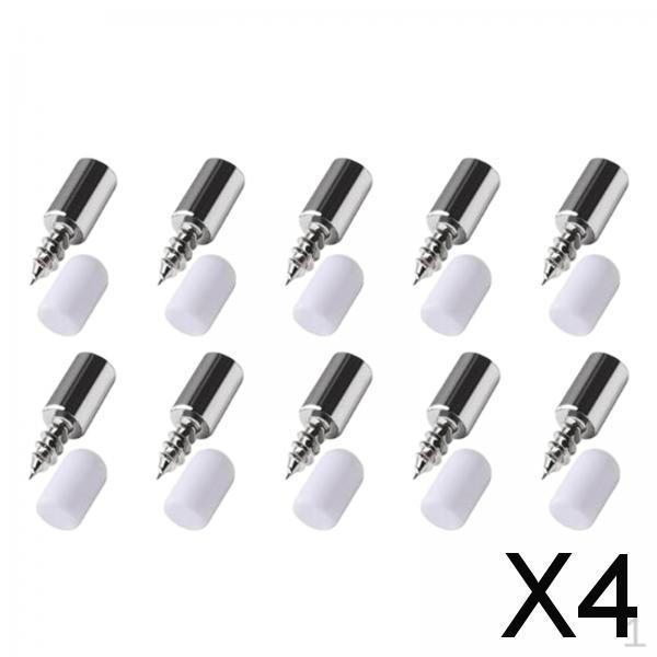 

4x Integrated Self Tapping Screws, Drill Partition Brackets Fixing Screw, for Glass