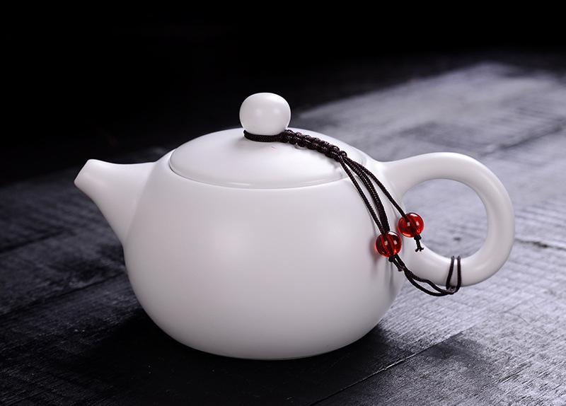 Ding Kiln White Matte Ceramic Tea pot,Kung Fu Teapot,Handmade kettle kung fu teapot tea ceremony puer teapot 180ml